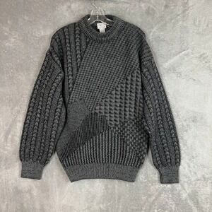 Vintage Giorgio Di Firenze Sweater Mens L Wool Blend Geometric Made in Italy